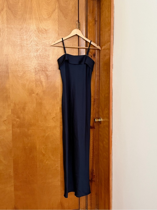 Banana Republic Dresses & Skirts - Banana Republic Navy Satin Maxi Slip Dress with Removable Straps, NWT